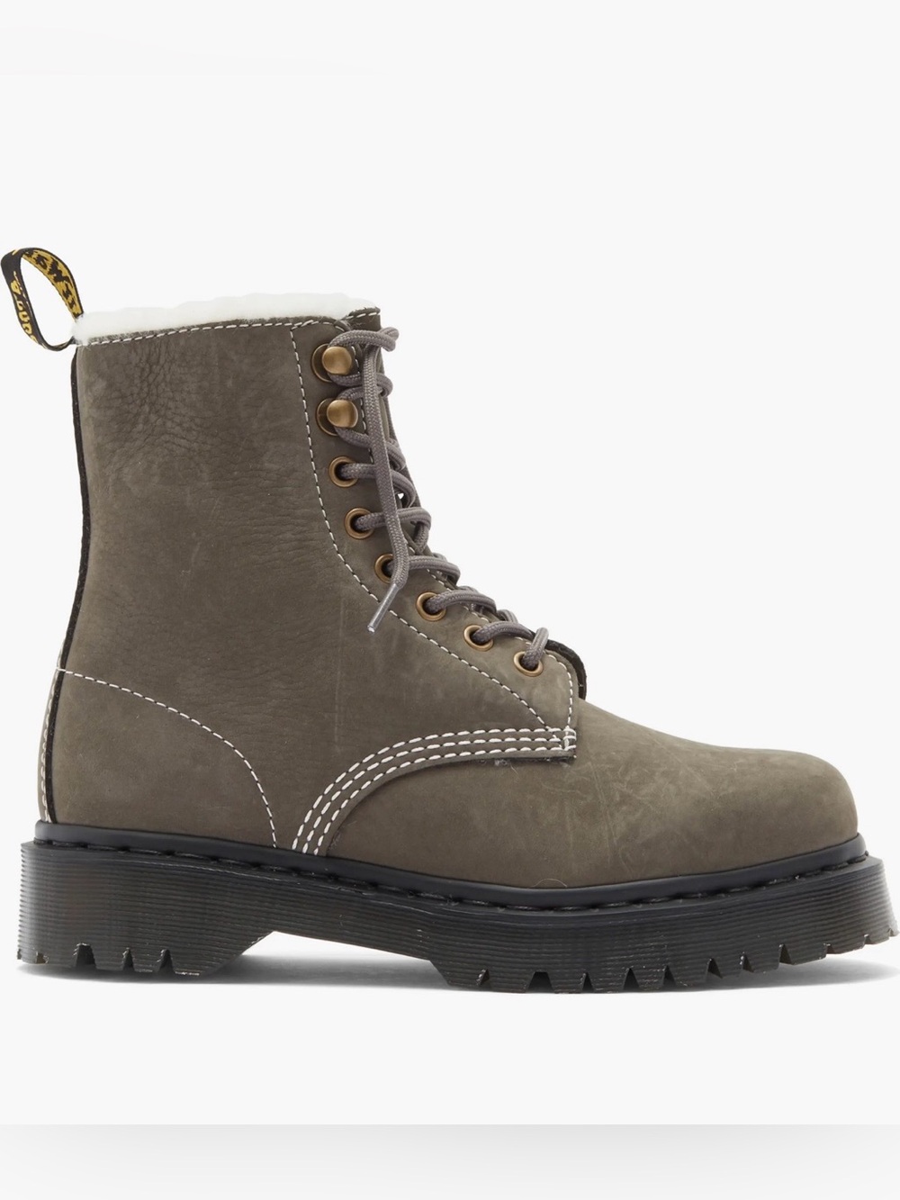 Dr. Martens Gray Lace-Up Boots